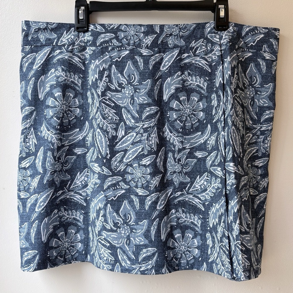 Rip Skirt XXL Blue Floral Print Golf Pickleball Beach